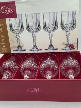 Crystal D’Arques France Longchamp Crystal Wine Glass Set - Clear Brilliance
